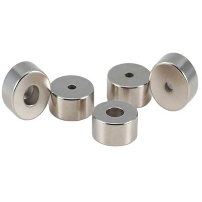 calidad Imán de neodimio M5 Avellanado 25x4mm Redondo Perforado Industrial fábrica