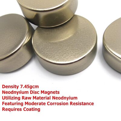 calidad Densidad 7.45 gcm Imágenes de disco de neodimio que utilizan materia prima Neodimio con resistencia moderada a la corrosión requiere recubrimiento fábrica